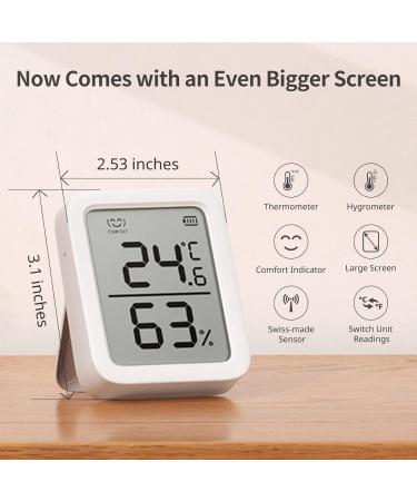 SWITCHBOT Bluetooth Thermometer Hygrometer - Digital Temperature & Moisture Sensor with App Data Storage & Dew Point Monitoring - Buy Online on GoSupps.com