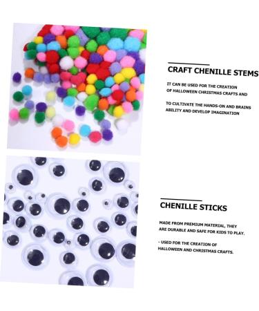 Lurrose 2100 Pcs Diy Twist Stick Glue Eyes Fur Ball Set Stuffed Toy Diy Toys Toddler Cleaners Craft Assorted Colorx3pcs 30X0.5CMx3pcs - Buy Online on GoSupps.com