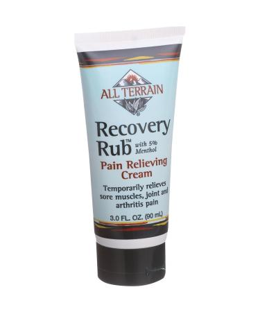 All Terrain Recovery Rub - 3 oz - 5 Percent Menthol - Pain Relieving Cream