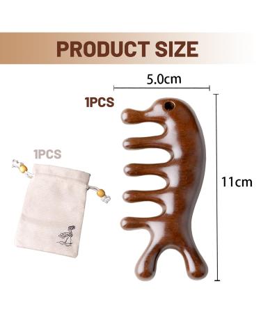 IrikDescia Wooden Scalp Massage Comb | Sandalwood Gua Sha Brush for Hair Growth | Perfect Gift for Men & Women - Buy Online on GoSupps.com