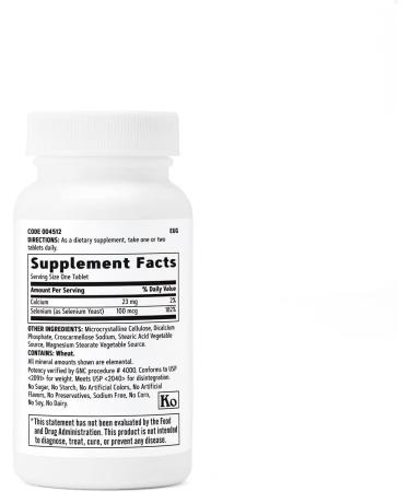 GNC Selenium 100mcg 100 Tablets - Supports Antioxidant Enzyme Production - Buy Online on GoSupps.com