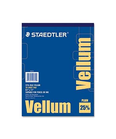 Staedtler Mars Vellum Pad  16 lb  50 Sheets  8-1/2x11 (STD946T811)
