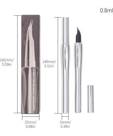 Iouyjiu Two Prong Eyebrow Pen Forked Tip Brow Definer Smudge Proof Long Lasting Waterproof Ink Quick Dry Formula Perfect for Eyebrows Lower Lashes and Eyeliner 08 Ml Brown - Buy Online on GoSupps.com