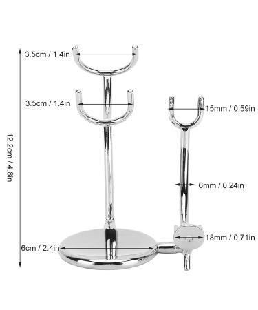 Durable Metal Razor Stand with Brush & Soap Shell Holder | Practical & Easy to Clean | Stable Design for Beard Cutters - Buy Online on GoSupps.com