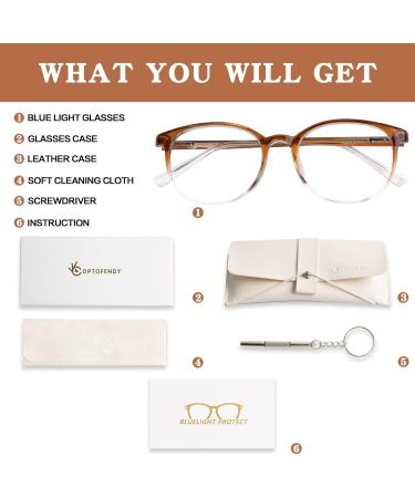 YUKANG Blue Light Filter Glasses for Women - TR90 Non-Prescription Computer & Gaming Glasses - Super Light & Stylish Coffee Frame - Buy Online on GoSupps.com