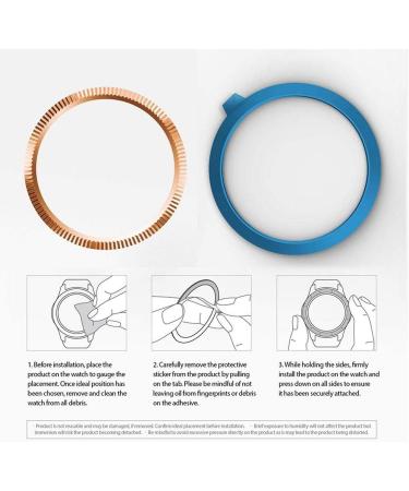 Abanen Watch Bezel for Samsung Galaxy Watch 3 41mm Polished Stainless Steel Sculptured Gear Adhesive Cover Anti-Scratch Protection Sticker Ring for Galaxy Watch 3 41mm (Rose Gold) - Buy Online on GoSupps.com