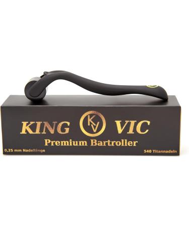 Bart Roller Dermaroller 540 Titanium Needles 0.25mm | King Vic Derma Beard Roller for Face & Body | Professional Microneedling Tool to Stimulate Beard & Hair Growth - Buy Online on GoSupps.com