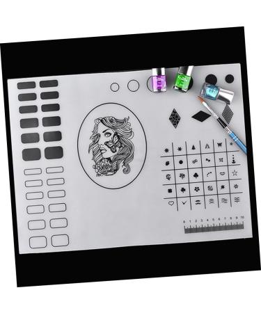 Healeved Manicure Mat Tools Nail Sticker Guide Nail Art Stamping Mat Nail Accessories Nail Art Transfer Tool Nail Stamp Plate Nail Art Mat Nail Art Tool Earth Tones Nail Supplies 40.5*30.5cm As Shown - Buy Online on GoSupps.com