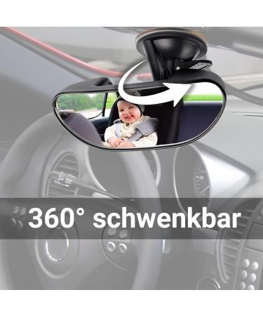 Smart Planet Auto Baby Returns - 15x5cm Vaulted Mirror for Back Seat with Suction Cup - Perfect for Driver's School - Buy Online on GoSupps.com