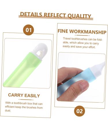 Goohochy 8th Foldable Travel Toothbrush - Soft Bristles Portable Children's Toothbrush for Hygiene on the Go Perfect for Hotels and Suitcases - Buy Online on GoSupps.com