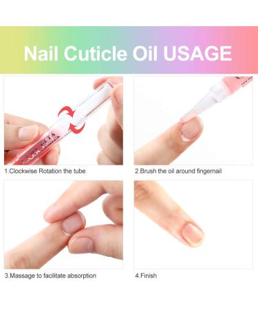 Coscelia Cuticle Care Oil Set - 6x Mix Flavor Nail Oil Brush Pens for Healthy Nails | International Shipping Available - Buy Online on GoSupps.com