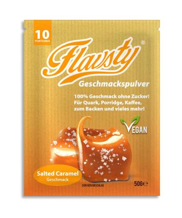 Flavsty taste powder salted caramel sample 50g bag (10 portions) vegan taste powder without sugar - aroma powder - flavor powder