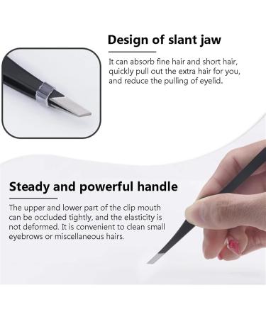 Tweezers Professional Stainless Steel Slant Tip Hair Removal Eyebrow Tweezers Makeup Useful Hand Tool Precision Tweezers Set - Buy Online on GoSupps.com