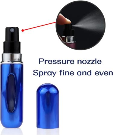 Mini Refillable Perfume Atomizer Spray Bottles - 5ml Travel Size (4 Pack) - Buy Online on GoSupps.com