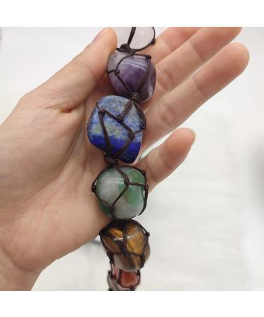 7 Chakras Healing Crystals Gemstone Spiritual Gift Set for Women - Positive Energy Meditation Ornament (Healing Crystals-01) - Buy Online on GoSupps.com