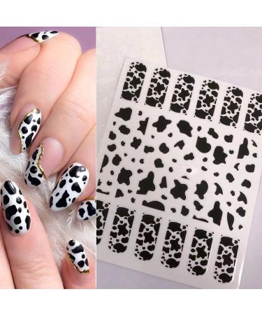 7 Sheets Gold Nail Art Stickers - 3D Self-adhesive Decals for Manicure - Metal Laser Cow Graffiti Design - DIY Nail Decoration for Women, Girls, Kids - Buy Online on GoSupps.com