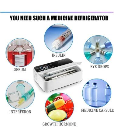 Portable Mini Insulin Cooler Box Car Refrigerator Drug Cooler Medical Refrigerator Suitable for Travel/Interferon/Drug Storage 1 battery - Buy Online on GoSupps.com