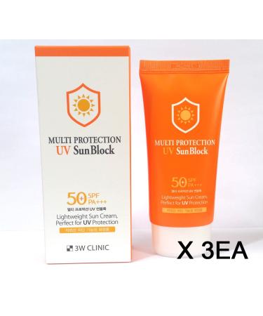 Buy 3W CLINIC Multi Protection UV Sun Block SPF50+PA+++ - 70ml x 3EA | Best Korean Cosmetics for Sun Protection - Free International Shipping - Buy Online on GoSupps.com