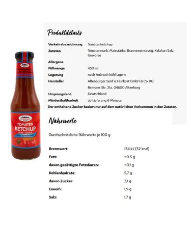 Buy Sugar-Free Tomato Ketchup Set (2x 450ml) | Healthy & Delicious International Shipping - Buy Online on GoSupps.com