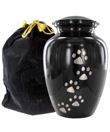 Trupoint Memorials Small Pet Urn for Dogs and Cats Ashes  A Loving Resting Place for Your Special pet  for Small Pets up to 17 Pounds Black to 17 Pounds