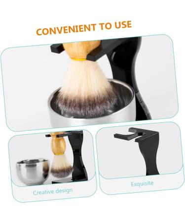 Magiclulu 3 Sets Razor-Free Holder for Men - Black Acrylic Razor & Beard Brush Display Stand - Buy Online on GoSupps.com