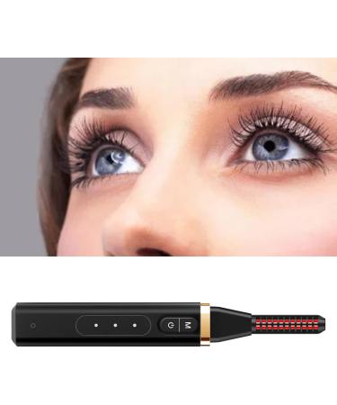 Verdant Touch Electronic Lashes Curling Comb Heated Eyelash Curler 10S Fast Heating 3 Gear USB Rechargeable Portable Electric Lash Curler Black - Buy Online on GoSupps.com