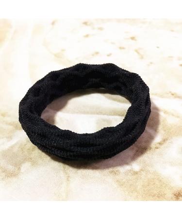 Liujzzj 20 Pack Seamless Thick Cotton Hair Ties | No Kink Slipproof & Stretchy Black Hair Bands for All Hair Types - Buy Online on GoSupps.com