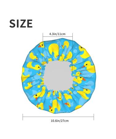 Reusable Double Layer Rubber Duck Shower Cap for Women - Waterproof & Adjustable - Ideal for All Long Hair Lengths - Buy Online on GoSupps.com