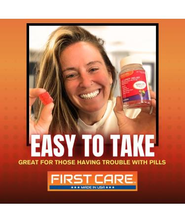 FirstCare Allergy Relief Soft Chews - Diphenhydramine HCI 25 mg for Sneezing Runny Nose & Itchy Eyes | Chewable Allergy Medicine (20 Count) - Fast Symptom Relief Worldwide - Buy Online on GoSupps.com