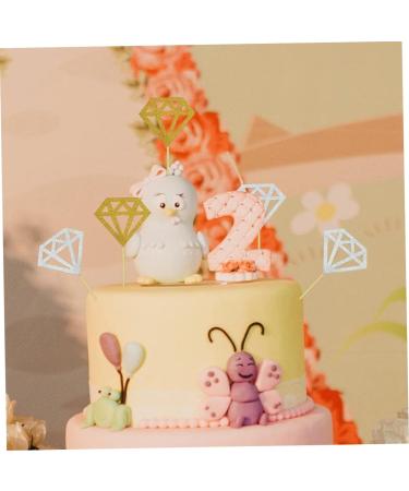 Wedding Cupcake Topper 60 Pcs Glitter Diamond Cupcake Toppers for Bridal Shower Engagement Wedding Party Birthday for Donuts Diamond Donut Picks Cake Decorations Silver & Gold - Buy Online on GoSupps.com