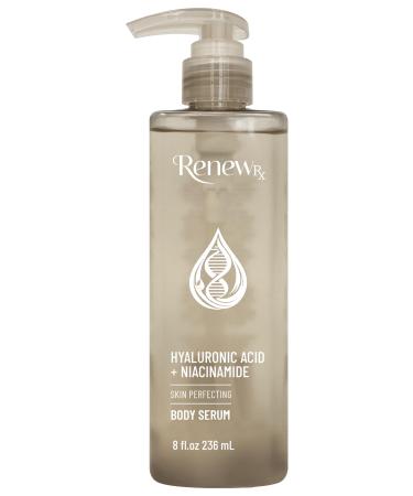 RENEW RX Hyaluronic Acid + Niacinamide Body Serum Deep Hydration Skin Care Skin Perfecting Serum Vegan Skincare 8 fl oz