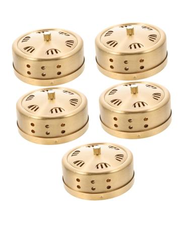 Healeeved 5er-Box smoke-free Moxibusion Box Moxa-Stick Metal container Home Adjustable Moxibustion Tool Copper Moxibusion Box Tool MoXibusion Halter Moxibuschen Fall Baltier 8x8x4.5cmx5PCs Goldenx5Stk