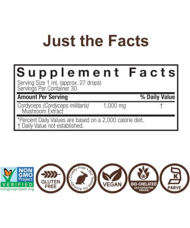 Nature's Answer Cordyceps Mushroom Extract Alcohol Free 1 fl oz (30 ml) - Buy Online on GoSupps.com
