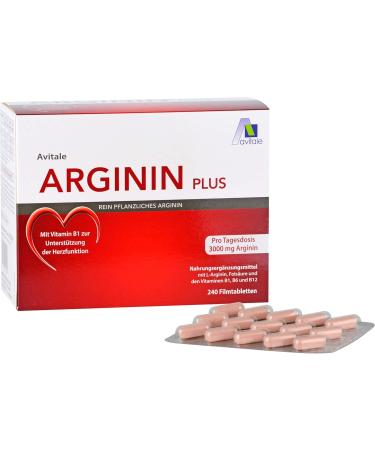 Arginine Plus Vitamin B1 B6 B12 & Folic Acid - 240 Film-Coated Tablets for Optimal Health | Premium eCommerce - Buy Online on GoSupps.com