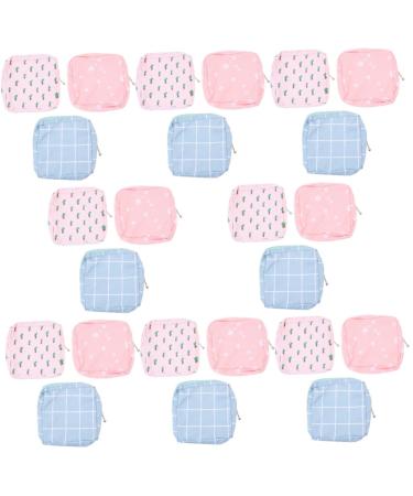 Healeved 24 pieces 1 Set Aunt's towel Storage bag Women's binding bags Storage bag Storage bags for women's bandages lipstick storage bag women tie 13x13cmx8pcs