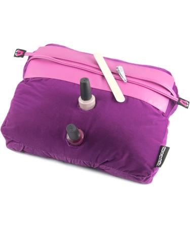 Manicure Cushion Pedicure Pillow Nail Arm Rest Foot Care Purple Velvet - Buy Online on GoSupps.com