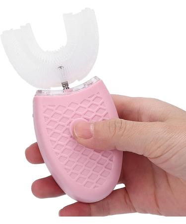 Rechargeable Electric Sonic U-Shaped Adult Toothbrush - 4 Modes, IPX7 Waterproof, Food Grade Silicone Brush Head - Pink - Buy Online on GoSupps.com