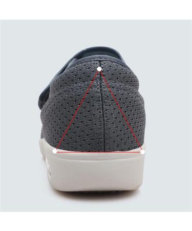 Men's Adjustable Diabetic Slipper Shoes - Grey, Size 12 | Lightweight, Comfortable, Breathable Walking Shoes for Elderly with Edema, Arthritis, Fasciitis - Buy Online on GoSupps.com