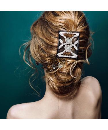 Kytpyi Double Clip Elastic Beaded Hair Combs 3PCS - Floral Hair Accessories for Women and Girls - Buy Online on GoSupps.com