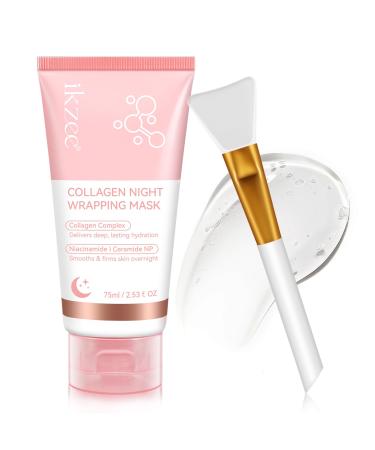 Masque de Nuit Au Collag ne Bio Collgen Peel Off Masque Facial Masque de Soin Cor en pour Hydrater Lisser et Raffermir la Peau Pendant la Nuit.