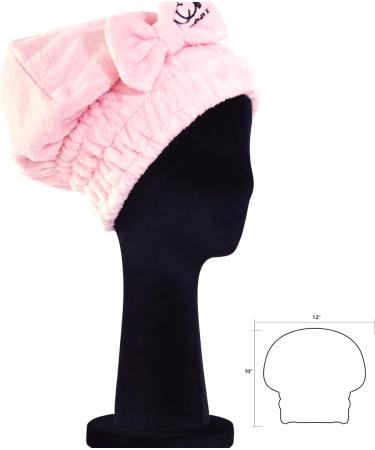 ICANdOIT Microfiber Hair Towel and Cap 2 Pack - Quick Drying Hair Turban for Women and Kids - Lightpink - Buy Online on GoSupps.com