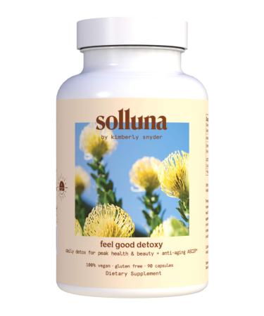 Solluna by Kimberly Snyder Feel Good Detoxy   Natural Colon Cleanse & Digestion Detox Capsules   Ozonated Elemental Magnesium Oxide & Asc2P for Bloating and Effective & Gentle Digestive Detoxification