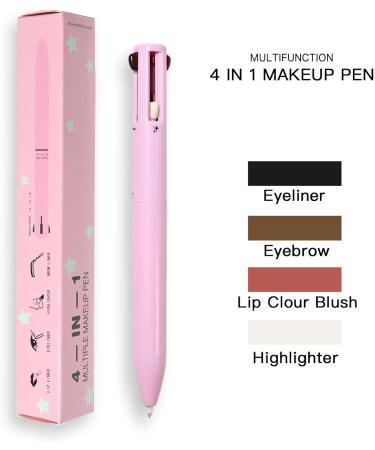 4-in-1 Makeup | Portable Eye Liner Eye Brow Lip Liner Highlighter Waterproof Long-Lasting All in OneMakeup - Makeup Beauty Tool for Women pack of 1 - Buy Online on GoSupps.com