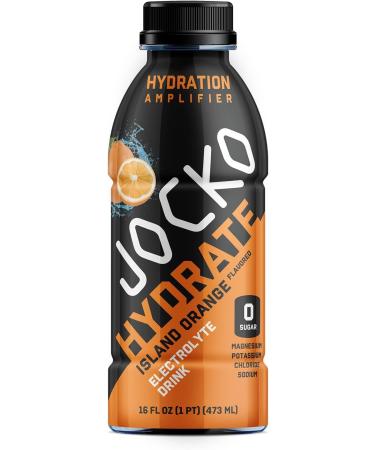 Jocko Fuel Hydrate Electrolyte Drinks - Sports Hydration Amplifier - Scientifically Formulated Electrolyte Blend Island Orange + Lemon-Lime 16 Oz (24 Pack) - Buy Online on GoSupps.com