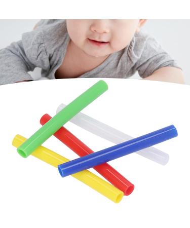 5pcs BPA-Free Baby Teeth Feeding Tubes - Food-Grade Silicone Freezable & Cookable Infant Teething Toys - Buy Online on GoSupps.com