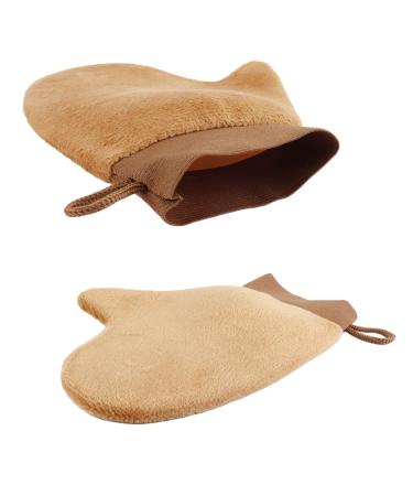 Durlo Set of 6 ultra-soft self-tanning mitts with double-sided applicator Touch Tan for mousse lotion cream (brown)