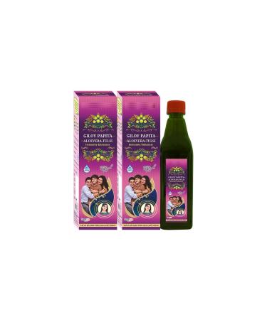 DK Giloy Papita Ras | Pack of 2 | Naturally boosts your immunity | Detoxifying | 100% natural (500 ml)