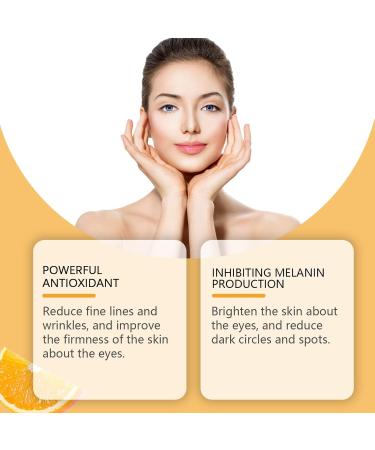  homomdy Vitamin C eye contour serum eye cream for dark circles and puffiness anti-wrinkle and anti-aging instantly brightening firming under-eye cream smoothing of fine lines - Buy Online on GoSupps.com