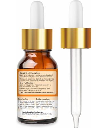 Crysalis Garlic (Allium Sativum) 100% Pure & Natural Undiluted Essential Oil Organic Standard/Steam Distilled Oil for Skin & Hair Body Nail Care DIY Cosmetics -30ML with Dropper External Use Only - Buy Online on GoSupps.com