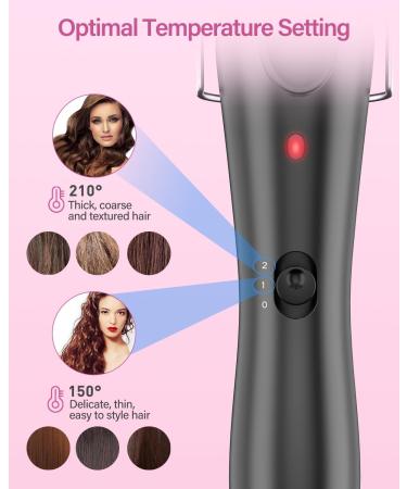 Buy 3 Barrel Curling Iron for Beach Waves - Fast Heating Temperature Adjustable Pink Curler with Gloves - Buy Online on GoSupps.com